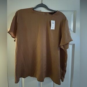 Banana Republic Brown Short-Sleeve Blouse